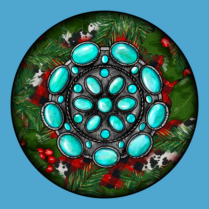 Christmas Round Turquoise Gemstone Premium Hoodie by RanaPortraitStore | Teevron