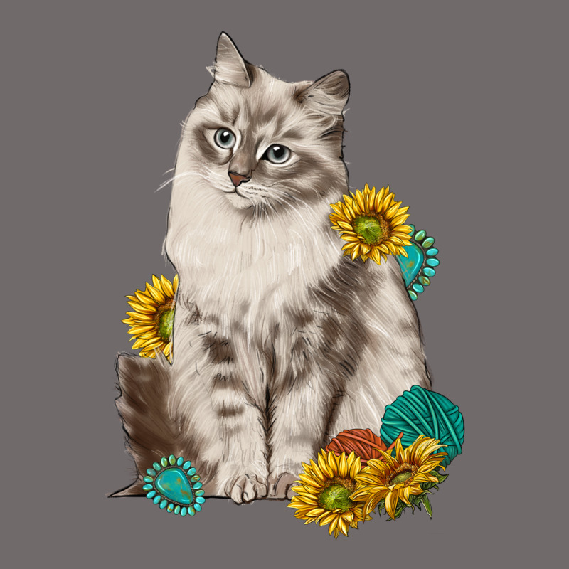 Siberian Cat Sunflower And Gemstone Urban Hoodie by texasbilliewilder | Teevron