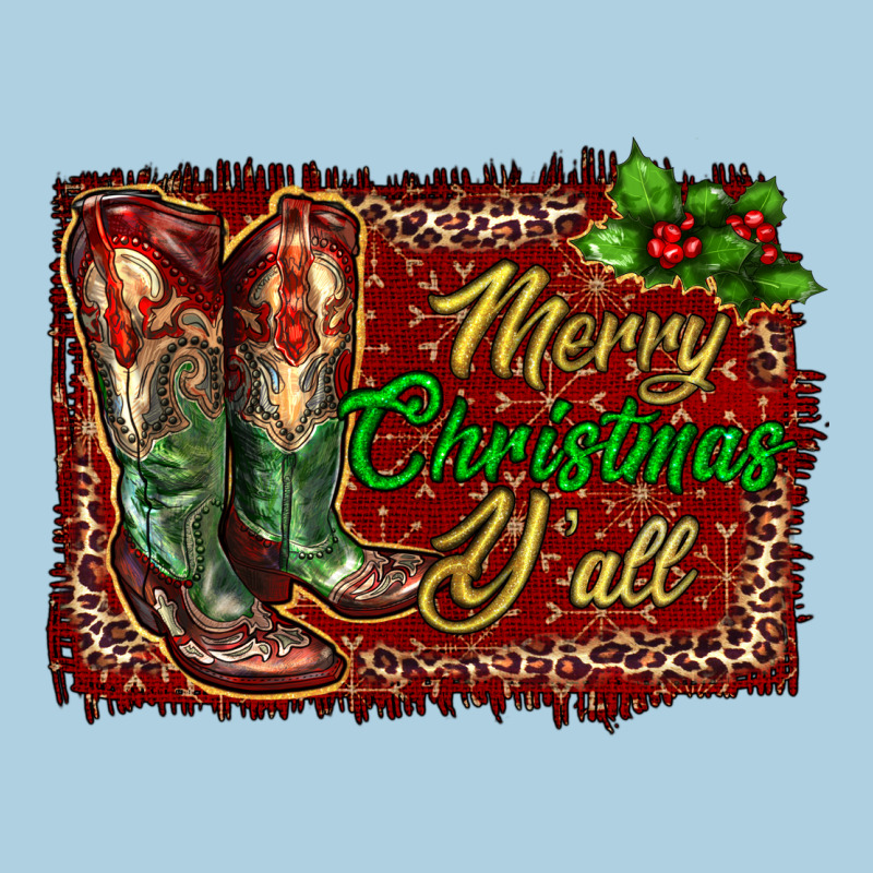 Merry Christmas Y'all Boots Premium Hoodie by RanaPortraitStore | Teevron