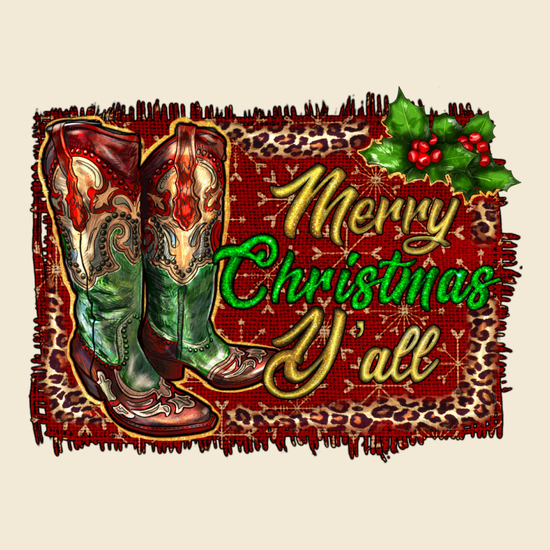 Merry Christmas Y'all Boots Premium Hoodie by RanaPortraitStore | Teevron