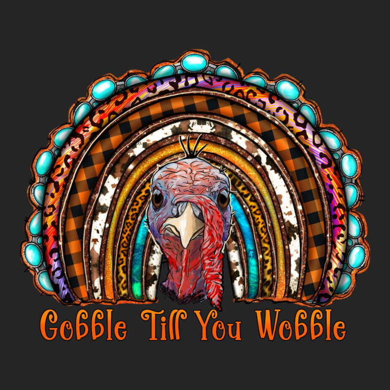 Gobble Till You Wobble Thanksgiving Rainbow Premium Hoodie by RanaPortraitStore | Teevron