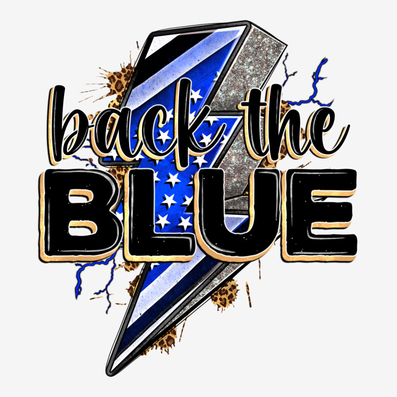 Back The Blue With Lightning Bolt Urban Hoodie by Zillion Design Studio | Teevron