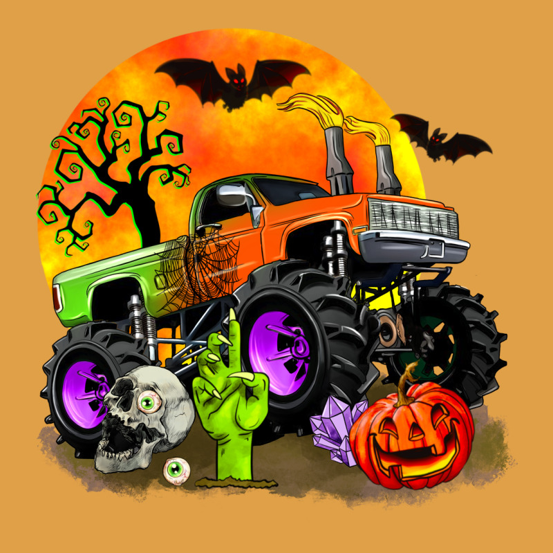 Halloween Monster Truck Premium Hoodie by Zillion Design Studio | Teevron