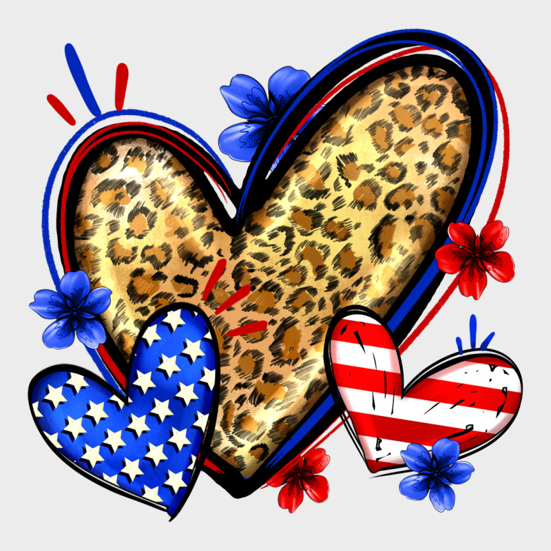 American Flag Heart Leopard Urban Hoodie by Zillion Design Studio | Teevron