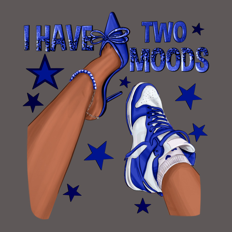 I Have Two Moods Royal Blue Sneakers Afro Girl Premium Hoodie by texasbilliewilder | Teevron