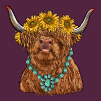 Highland Cow With Sunflower And Gemstone Urban Hoodie | Teevron