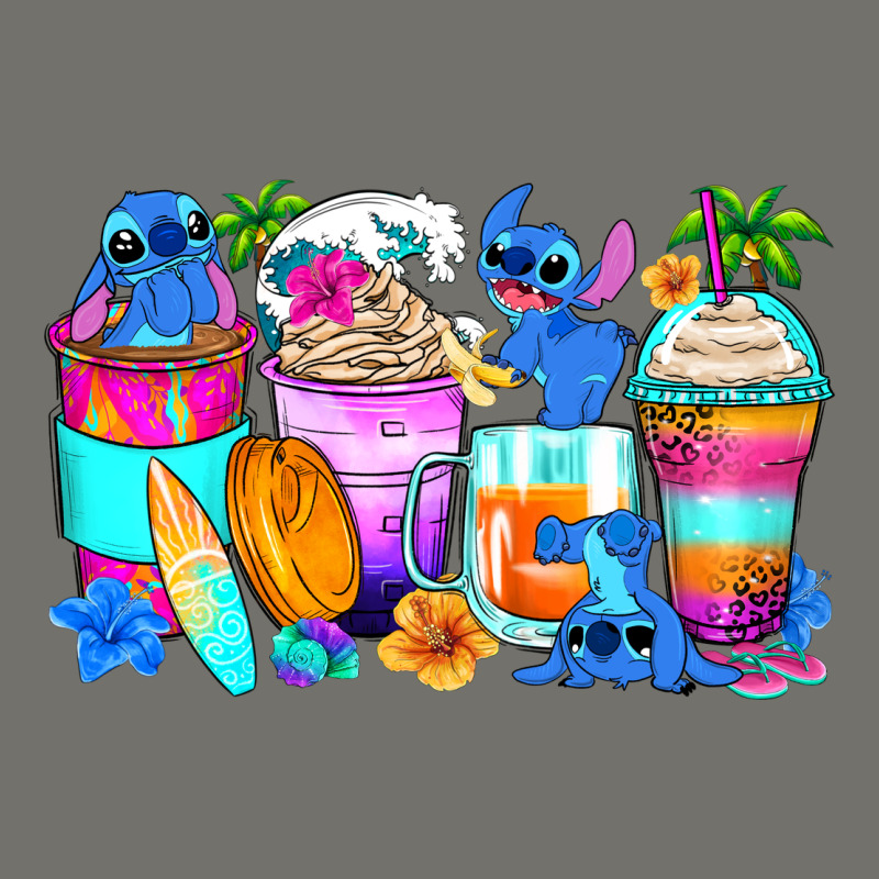 Stitch Summer Coffee Cups Premium Hoodie by Zillion Design Studio | Teevron