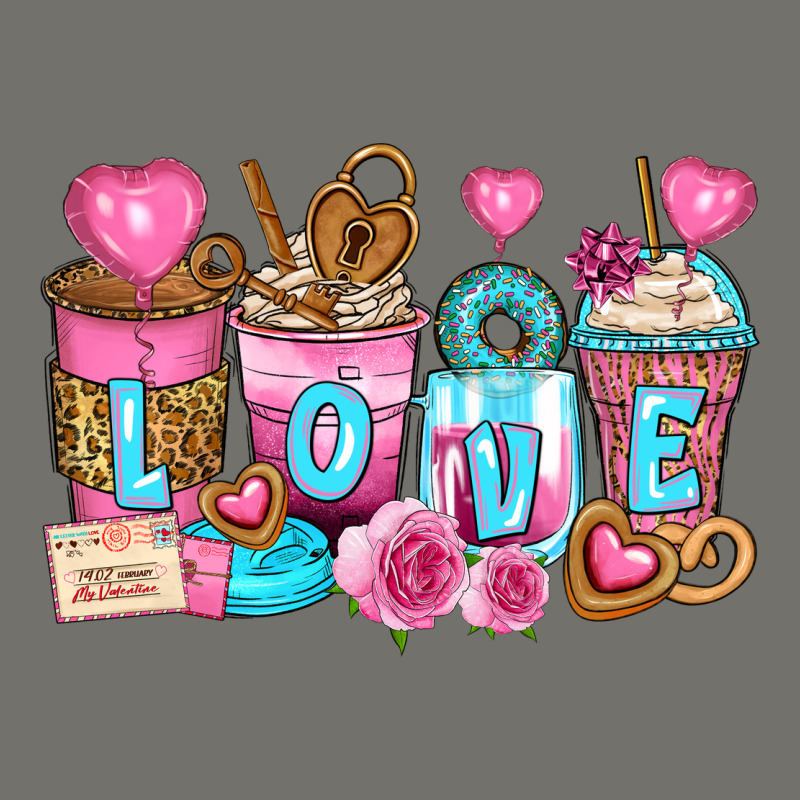 Valentine's Day Coffee Cups Premium Hoodie by Zillion Design Studio | Teevron