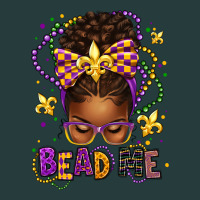 Bead Me Mardi Gras Afro Messy Bun Premium Hoodie | Teevron