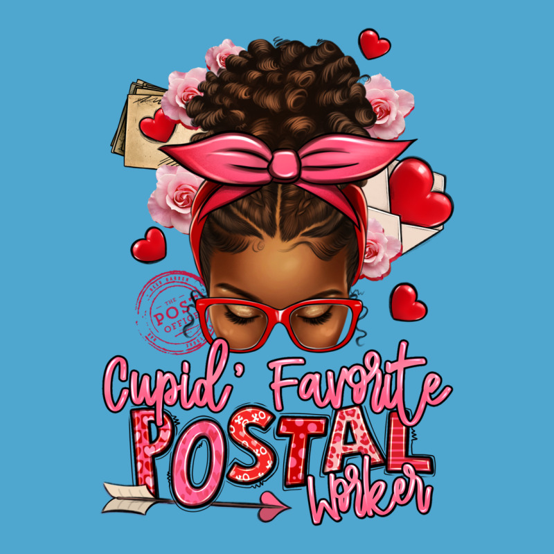 Cupid's Favorite Postal Worker Afro Messy Bun Premium Hoodie by texasbilliewilder | Teevron
