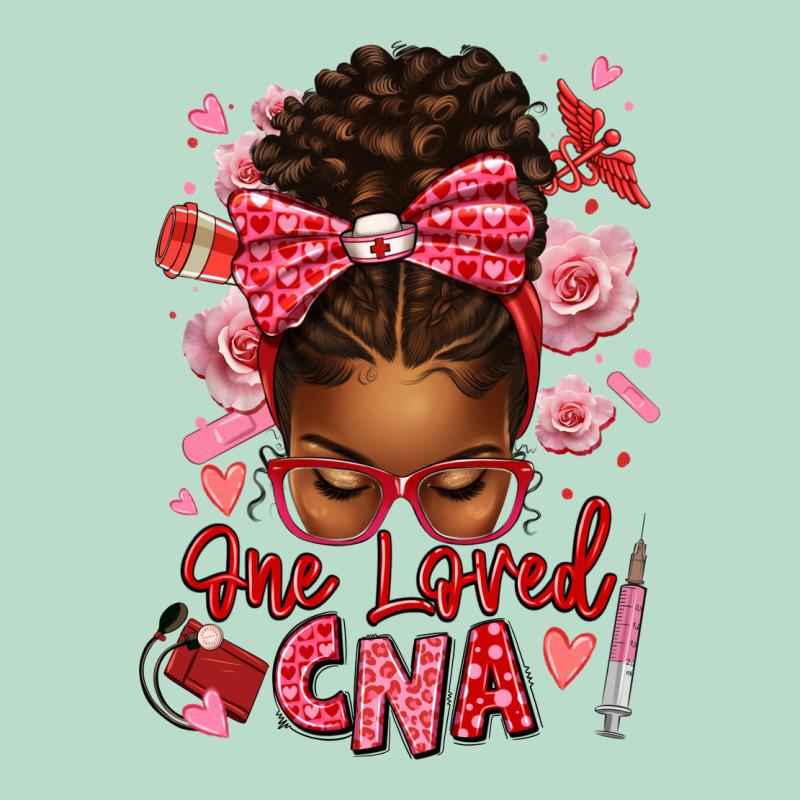 One Loved Cna Afro Messy Bun Premium Hoodie by texasbilliewilder | Teevron