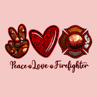 Peace Love Firefighter Urban Heavy Tee | Teevron