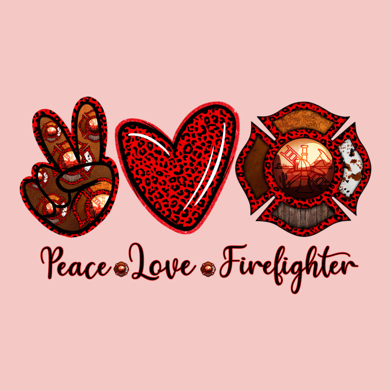 Peace Love Firefighter Urban Heavy Tee by RanaPortraitStore | Teevron