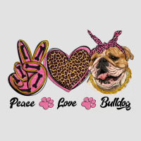 Peace Love Bulldog Premium Hoodie | Teevron