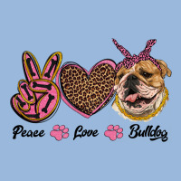 Peace Love Bulldog Premium Hoodie | Teevron
