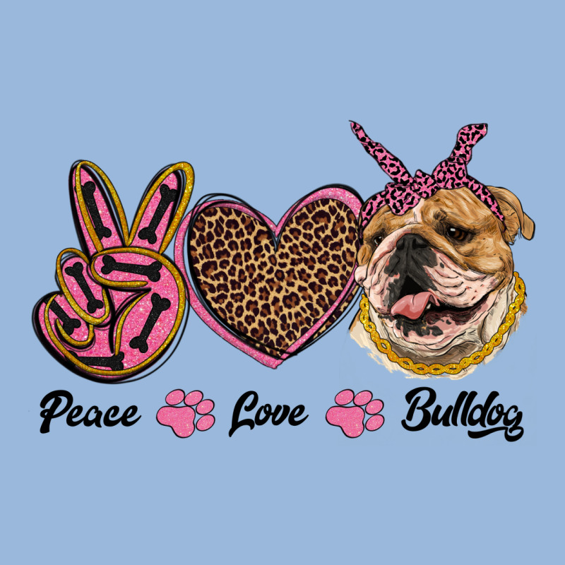 Peace Love Bulldog Premium Hoodie by RanaPortraitStore | Teevron