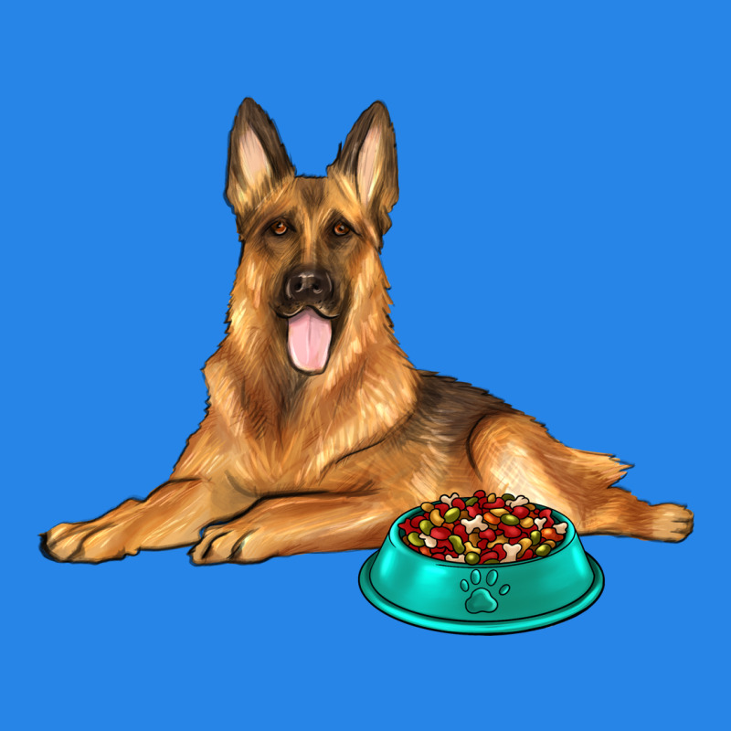 German Shepherd With Food Bowl Premium Hoodie by texasbilliewilder | Teevron
