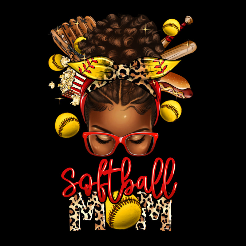 Softball Mom Afro Messy Bun Urban Hoodie by texasbilliewilder | Teevron