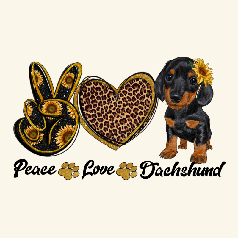 Peace Love Dachshund Premium Hoodie by RanaPortraitStore | Teevron