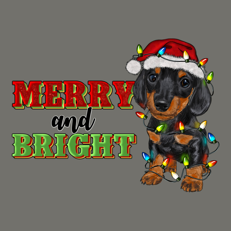 Merry And Bright Dachshund Premium Hoodie by RanaPortraitStore | Teevron