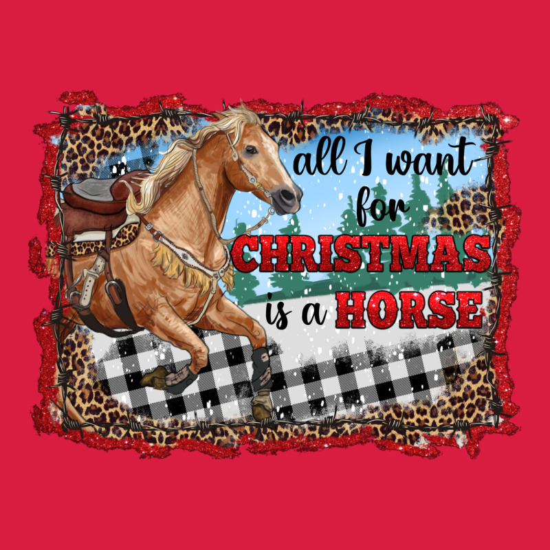 All I Want For Christmas Is A Horse  With Farm Premium Hoodie by RanaPortraitStore | Teevron