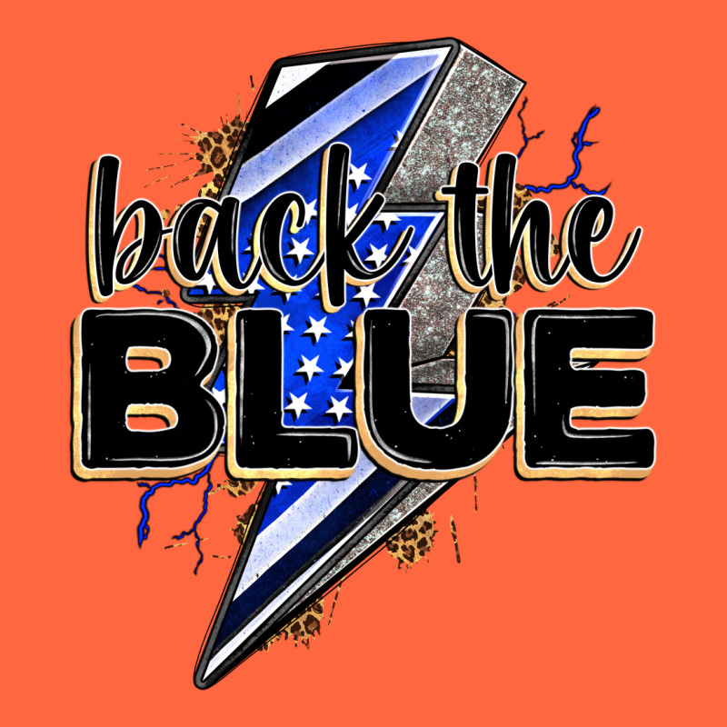 Back The Blue With Lightning Bolt Premium Hoodie by Zillion Design Studio | Teevron
