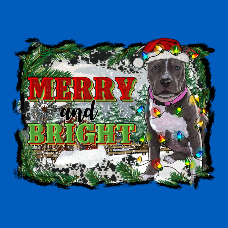Merry And Bright Pitbull With Farm Urban Hoodie by RanaPortraitStore | Teevron