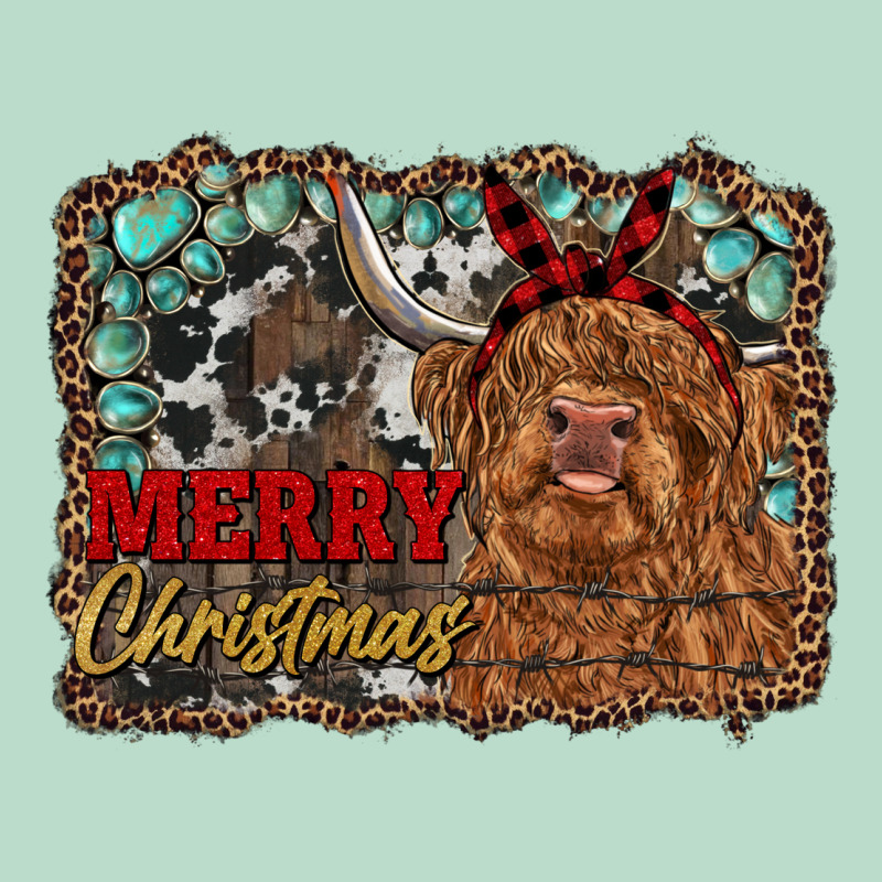 Merry Christmas Highland Cow Premium Hoodie by RanaPortraitStore | Teevron