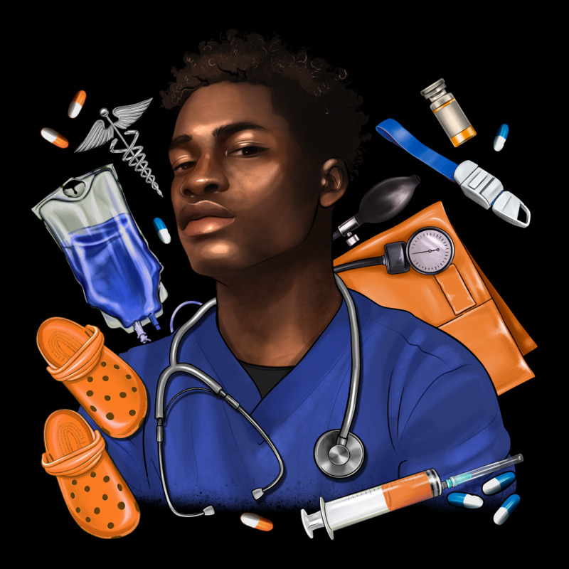 Afro Man Nurse Urban Hoodie by texasbilliewilder | Teevron