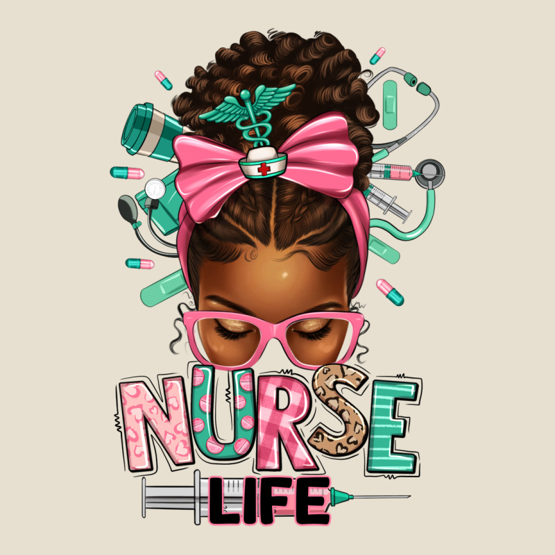 Afro Messy Bun Nurse Life Urban Hoodie by texasbilliewilder | Teevron