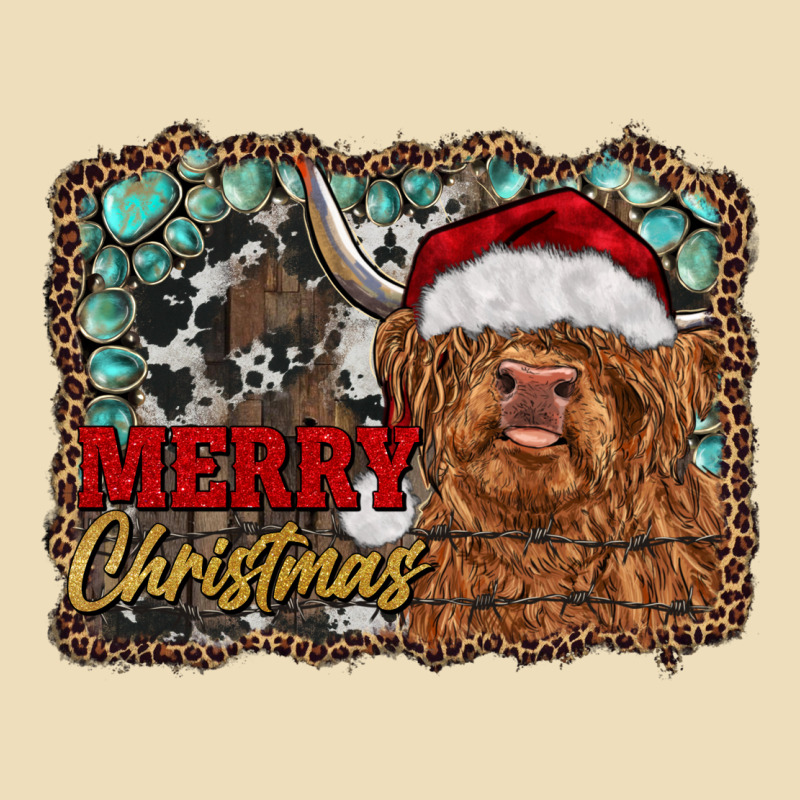 Merry Christmas Highland Cow Premium Hoodie by RanaPortraitStore | Teevron