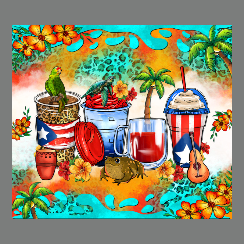 Puerto Rico Coffee Cups Premium Hoodie by Zillion Design Studio | Teevron