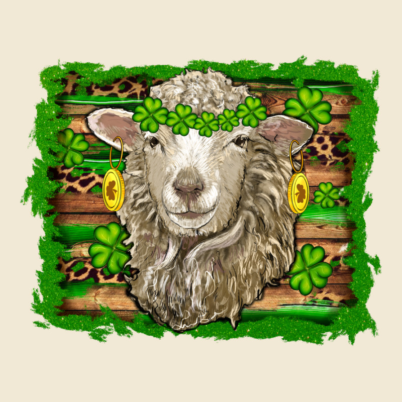 St Patricks Day Sheep Shamrock Gold  Serape Leopard Glitter Ladies Tee by Artiststas | Teevron