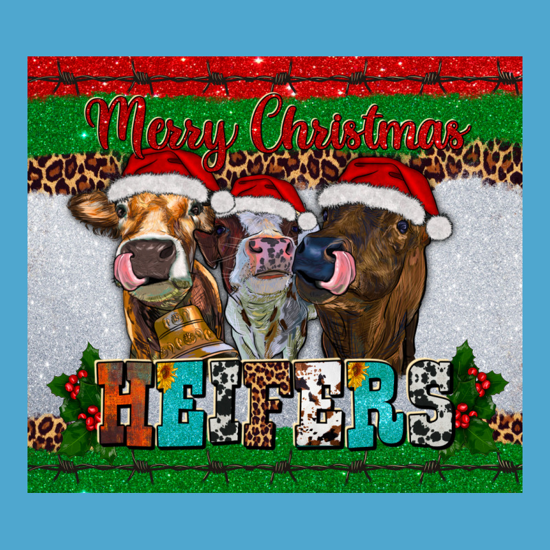 Merry Christmas Heifers Premium Hoodie by RanaPortraitStore | Teevron