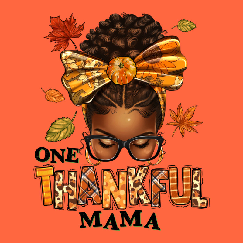 One Thankful Mama Afro Messy Bun Premium Hoodie by texasbilliewilder | Teevron