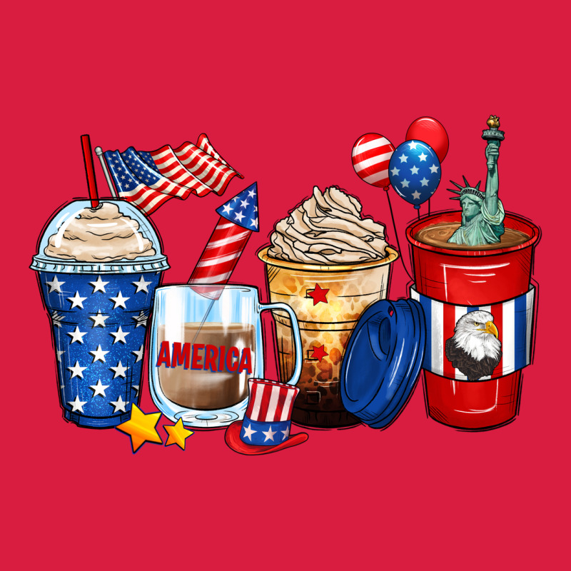 4th Of July Coffee Cups Premium Hoodie by Zillion Design Studio | Teevron