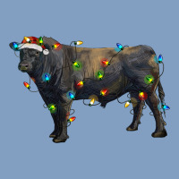 Christmas Black Angus Bull With Christmas Lights Urban Hoodie | Teevron