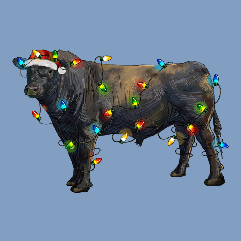 Christmas Black Angus Bull With Christmas Lights Urban Hoodie by RanaPortraitStore | Teevron