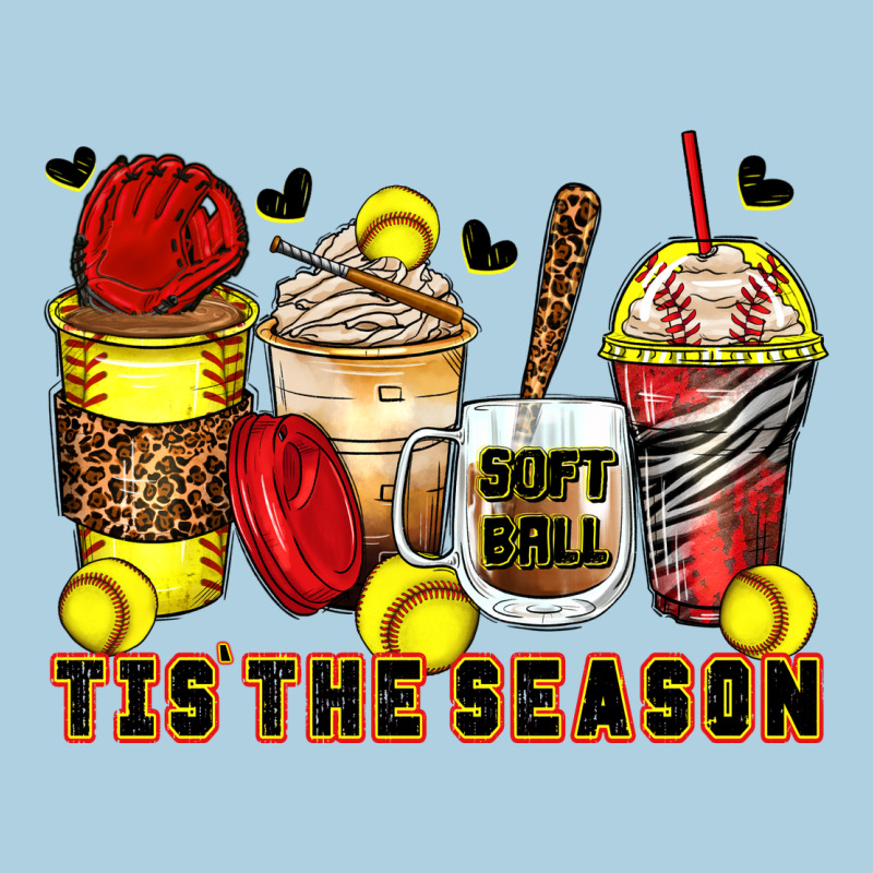 Tis' The Season Softball Coffee Cups Premium Hoodie by Zillion Design Studio | Teevron
