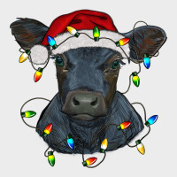 Christmas Baby Black Angus Calf With Lights Urban Hoodie | Teevron