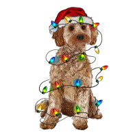 cockapoo with christmas lights | Teevron