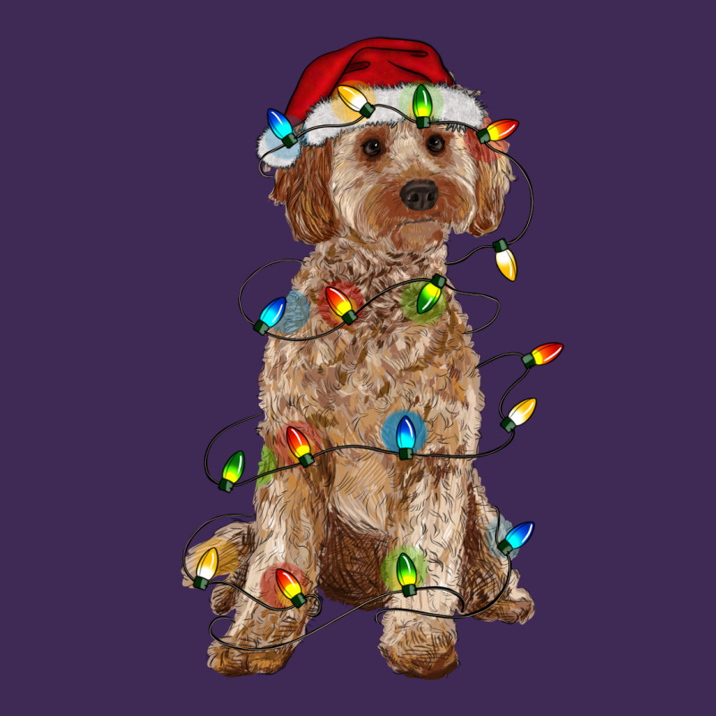 Cockapoo With Christmas Lights Premium Hoodie by RanaPortraitStore | Teevron