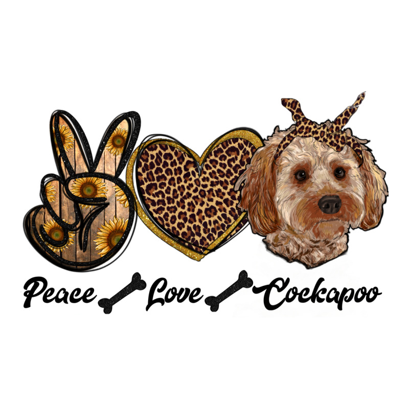 Peace Love Cockapoo Premium Hoodie by RanaPortraitStore | Teevron