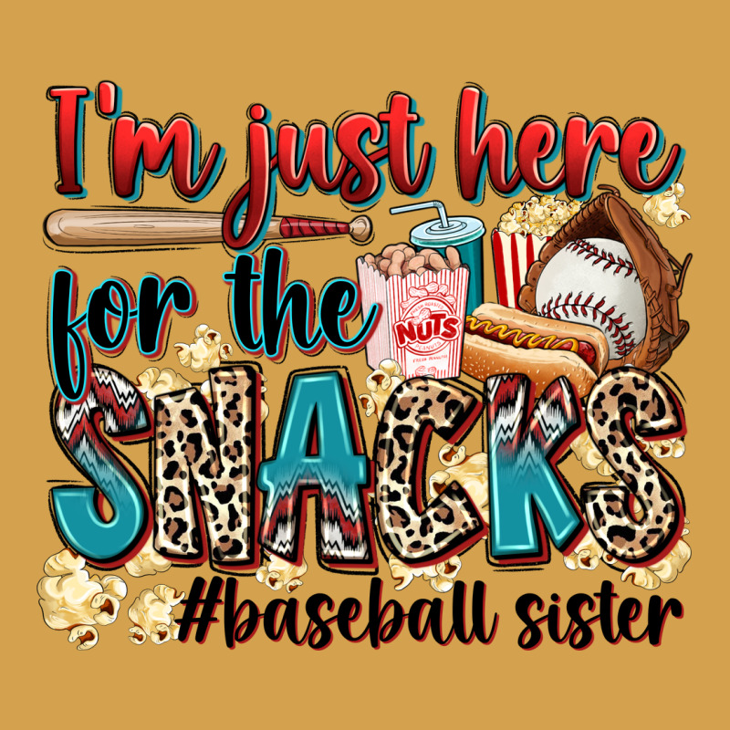I'm Just Here For The Snacks #baseball Sister Urban Hoodie by Zillion Design Studio | Teevron