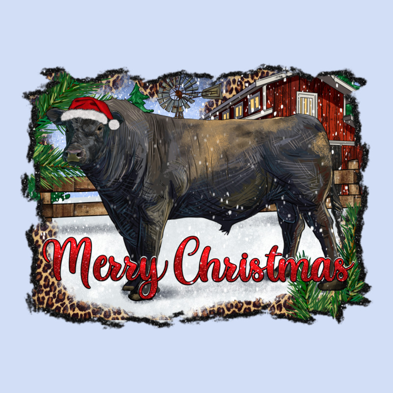 Merry Christmas Black Angus Bull And Farm Urban Hoodie by RanaPortraitStore | Teevron