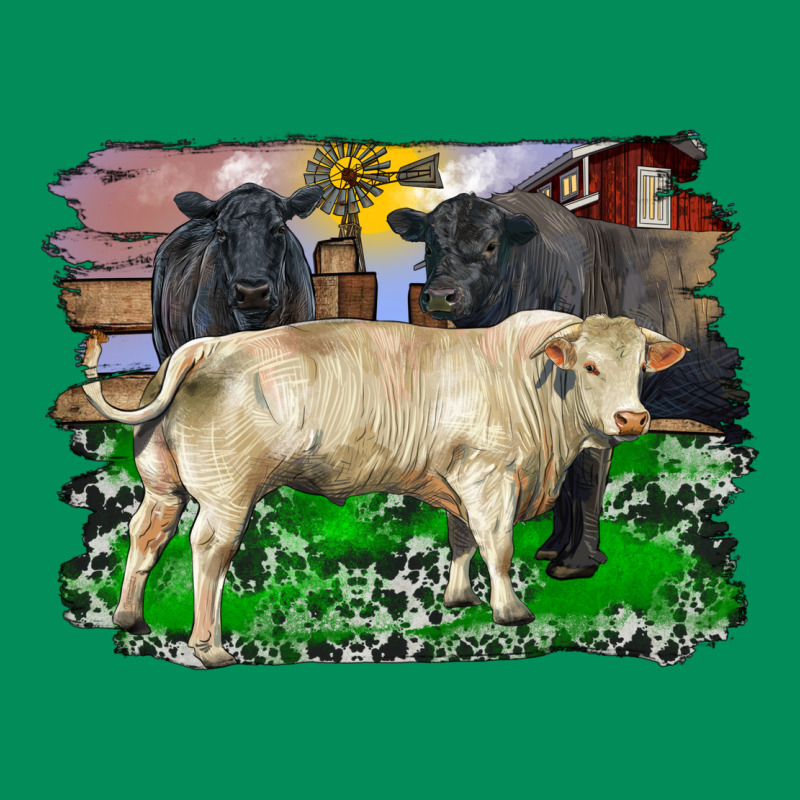 Charolais Bull Black Angus Cattle And Bull With Barnyard And Cowhide Urban Hoodie by RanaPortraitStore | Teevron