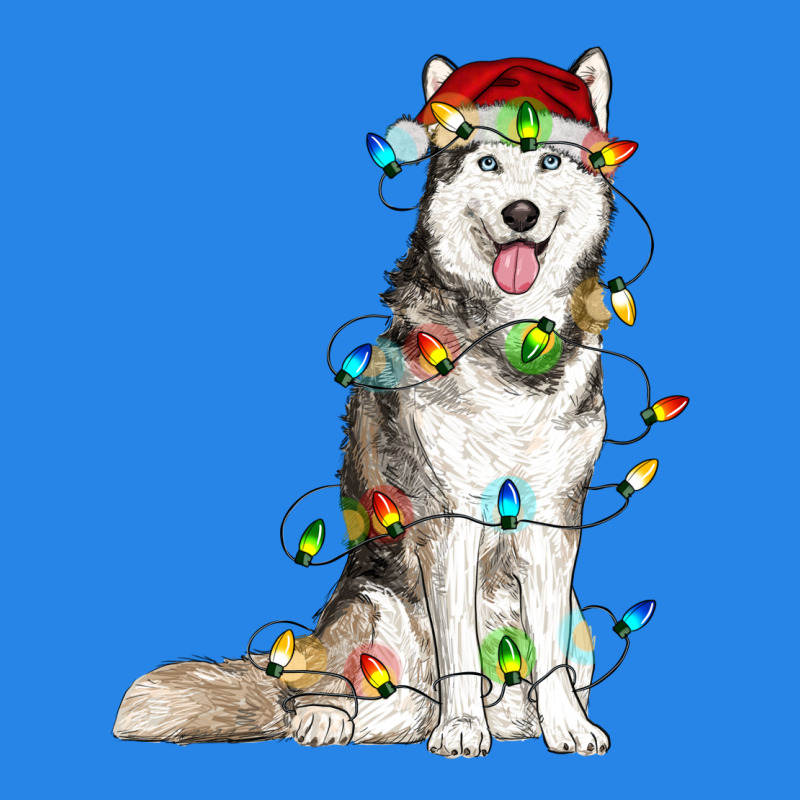 Husky With Christmas Lights Premium Hoodie by RanaPortraitStore | Teevron