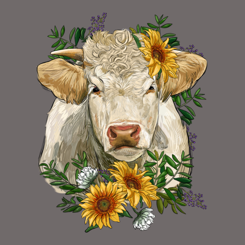 Charolais Cattle With Sunflowers Urban Hoodie by RanaPortraitStore | Teevron