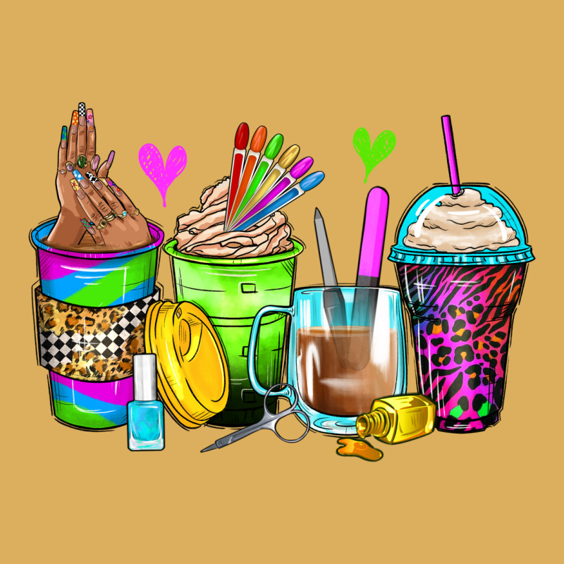 Nail Art Coffee Cups Premium Hoodie by Zillion Design Studio | Teevron