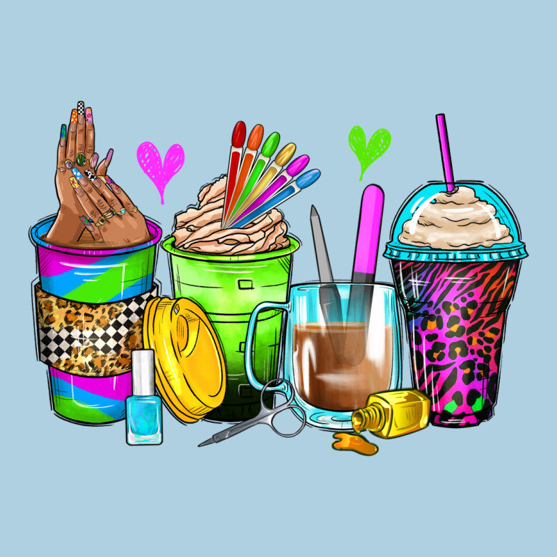 Nail Art Coffee Cups Premium Hoodie by Zillion Design Studio | Teevron
